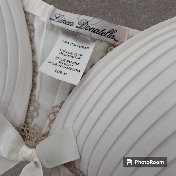 Linea Donatella Babydoll Juliet Lace-trim Chiffon Chemise Medium - Picture 6 of 6